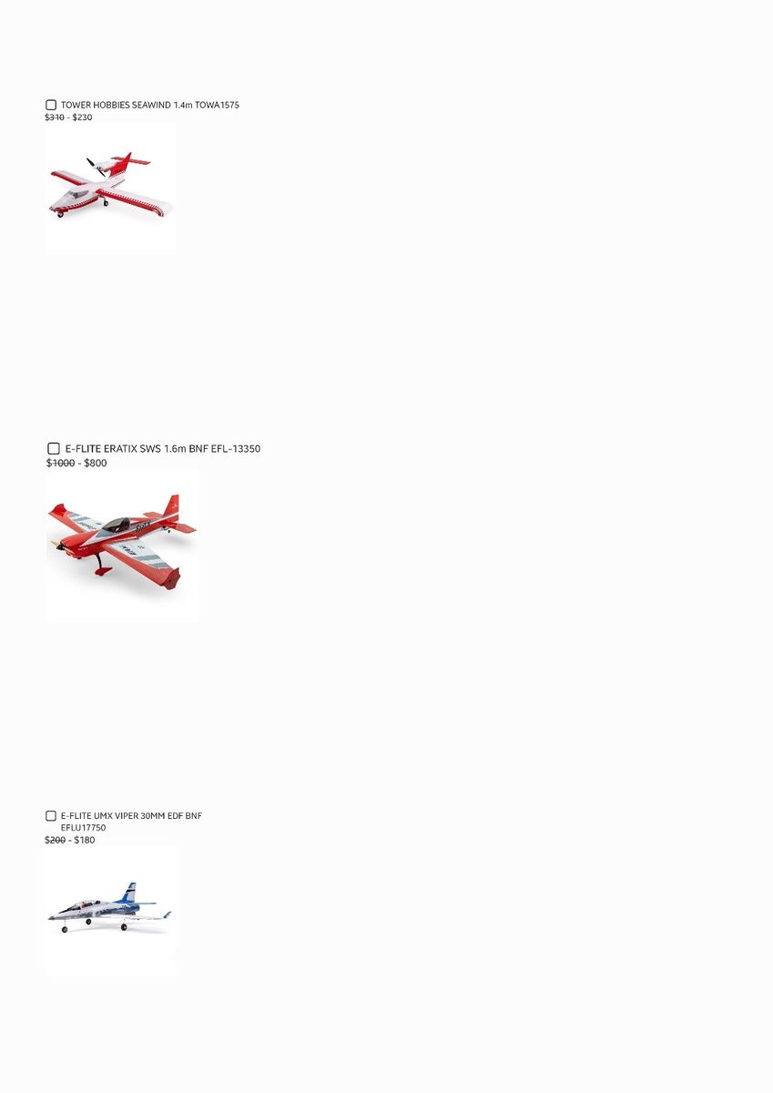 New and Used RC Airplanes