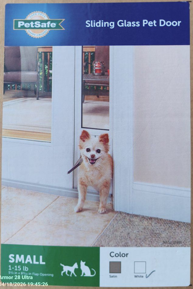 NEW PetSafe Sliding Glass Pet Door Panel SMALL.