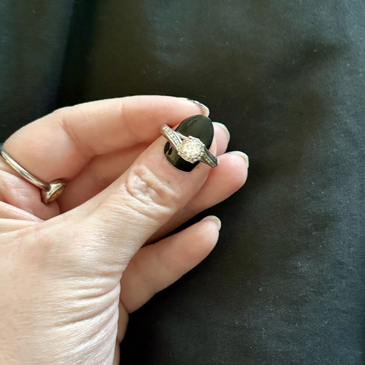 ½ Carat Diamond Cluster Ring – 14K White Gold (Size 7)