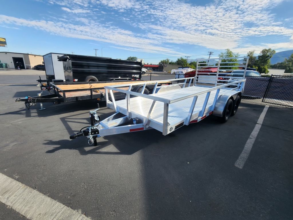 2026 Baughman Products 7X16 RG Angled Bar 7K Aluminum Deck ATV Utility Trailer