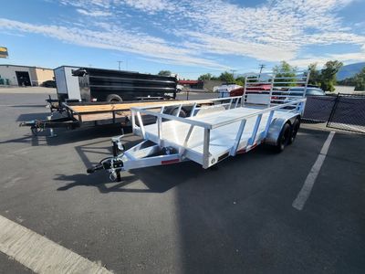 2026 Baughman Products 7X16 RG Angled Bar 7K Aluminum Deck ATV Utility Trailer
