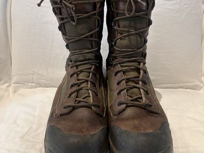 Irish Setter men’s size 11 brown Leather/green canvas Gore-Tex insulated hunting boots