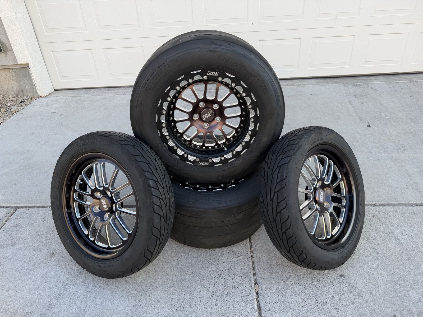 Belak 5x112 Beadlock Drag Pack With Tires – Over $10K New