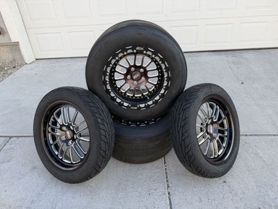 Belak 5x112 Beadlock Drag Pack With Tires – Over $10K New
