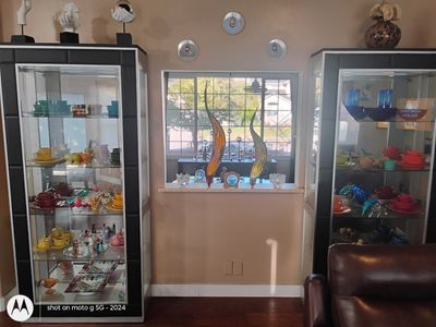 2 Glass Shelf Curio Cabinets