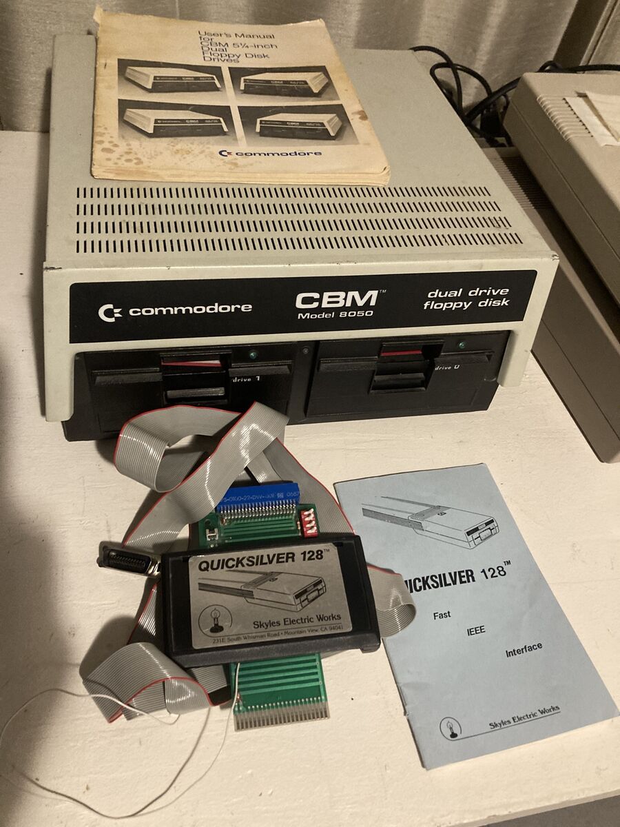 Commodore CBM8050 Dual Disk Drive with Quicksilver 128 Interface