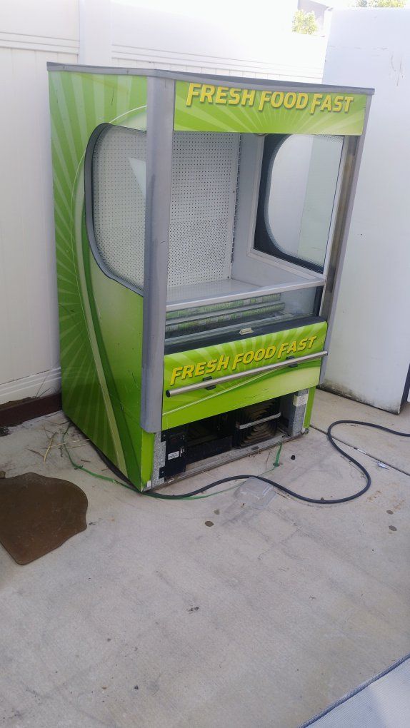 open air refrigerator for gas station or store