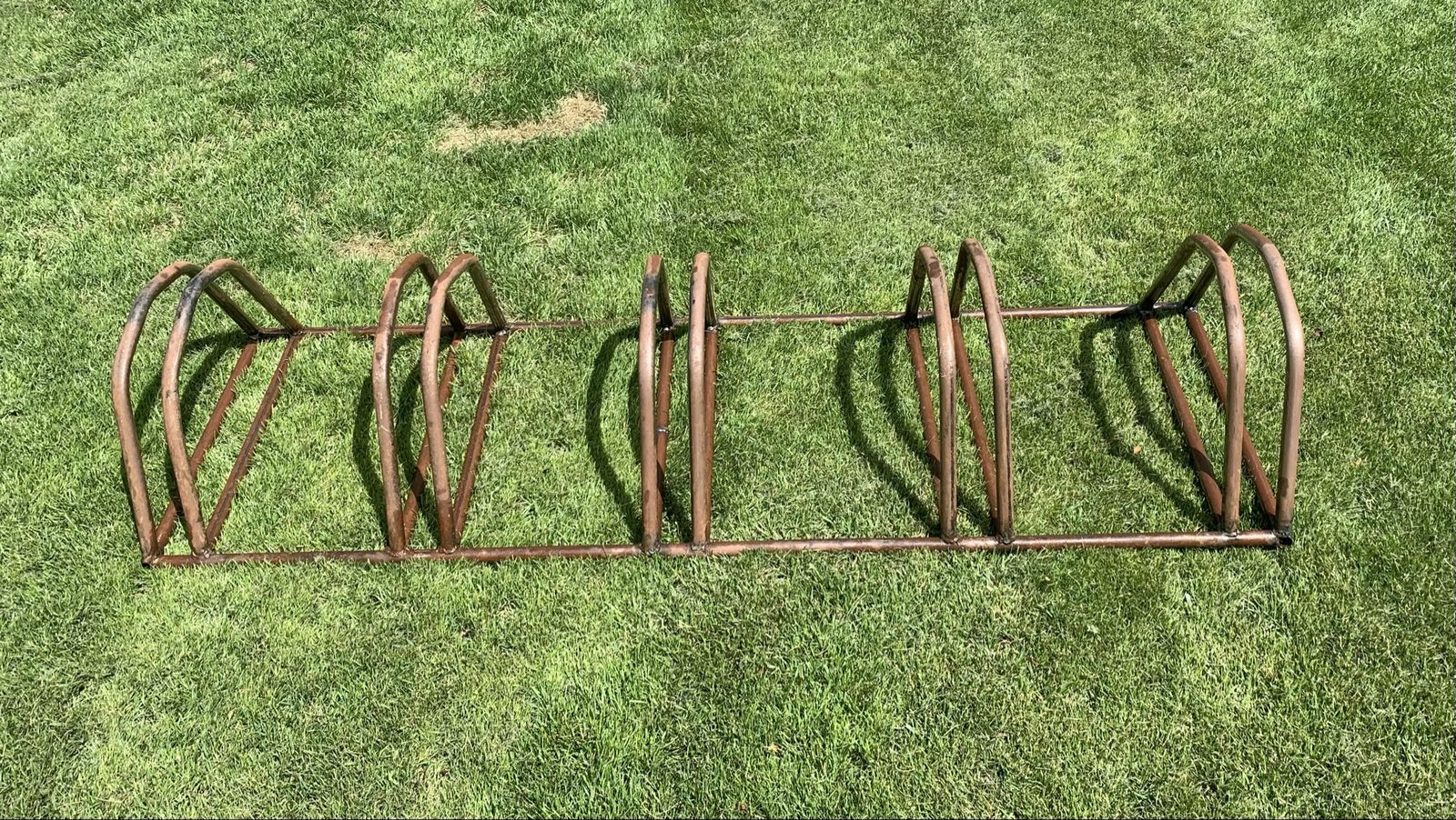 Used Metal Bike Rack - 5 Bicycle Capacity, Durable Steel Construction, Outdoor/Garage Storage