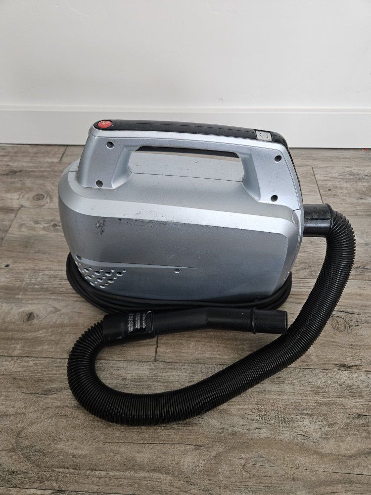 Hoover Silver/Black Corded Canister Vacuum Cleaner with Hose - Portable & Powerful