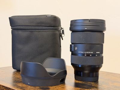 Sigma 24-70mm f/2.8 DG DN Art Lens Sony E-Mount w/ Hood Caps
