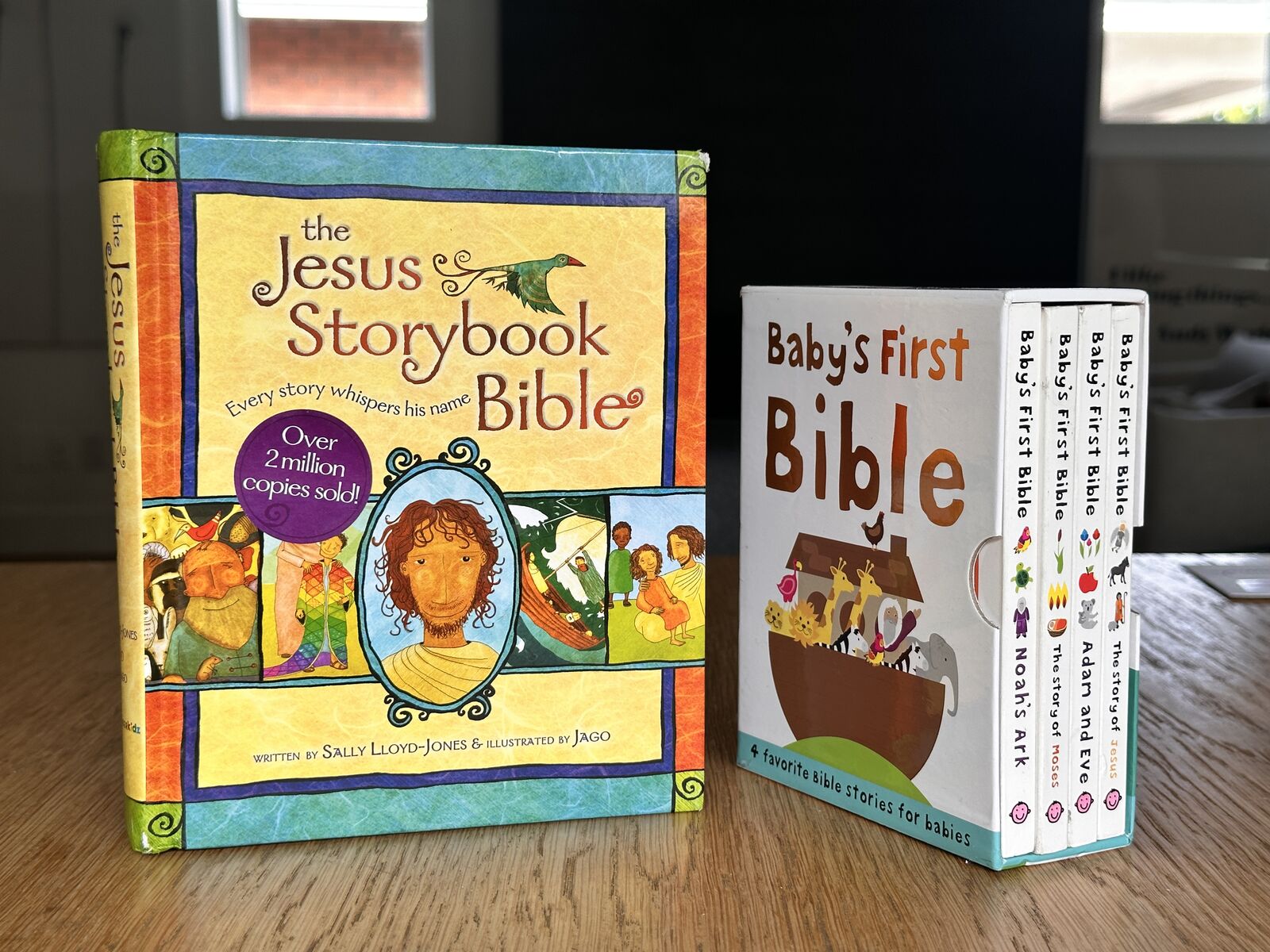 Baby's First Bible and The Jesus Storybook. $5 for both! New books