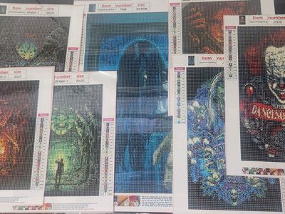 Horror Diamond Painting set 7 piece
