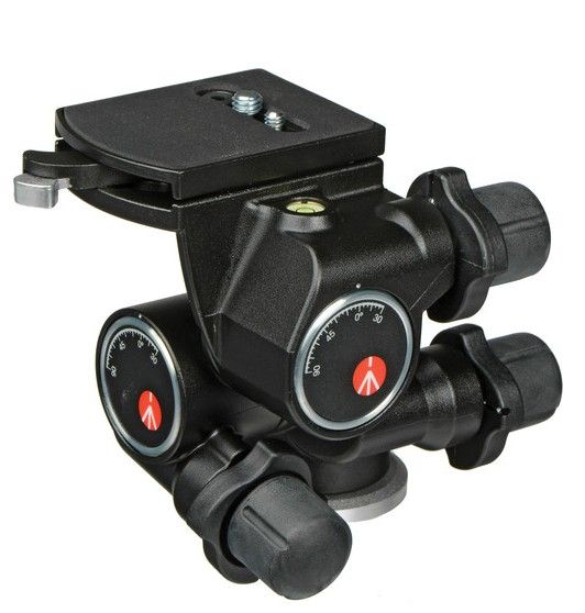 Manfrotto 410 Junior Gearhead 3 Way Tripod Head & Rapid Connect Plate
