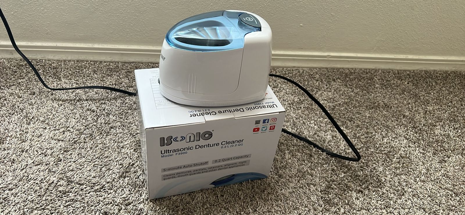 Ultrasonic Denture Cleaner 2qt 42k Hz