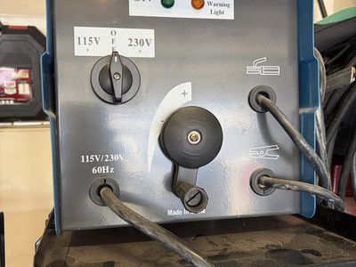 Chicago Electric Dual Voltage 115V/230V Arc Welder with Rolling Cart and Accessories