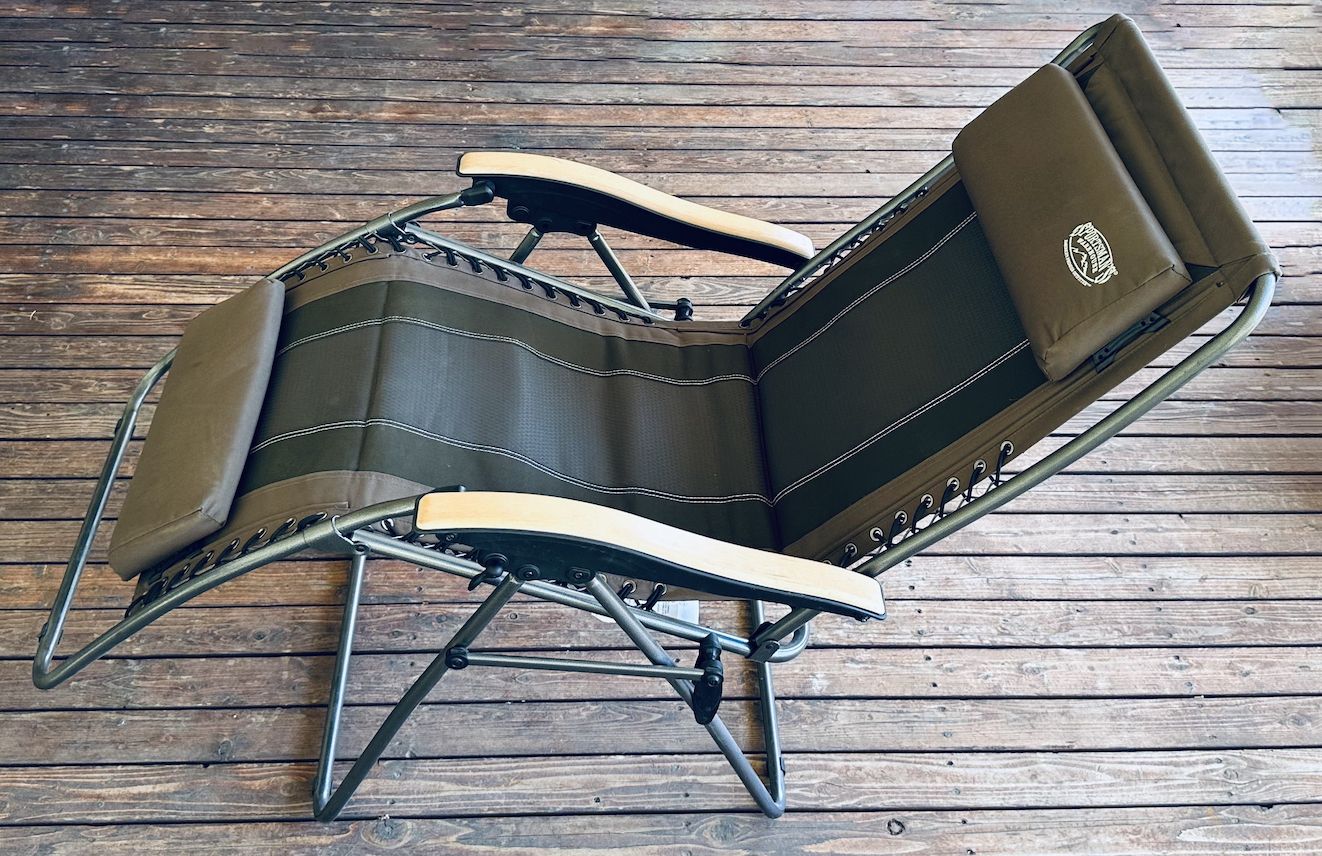 Camp Chairs- Sportsman's Warehouse Zero Gravity XL Lounge Chair- Set of 2 (tan/brown/black)