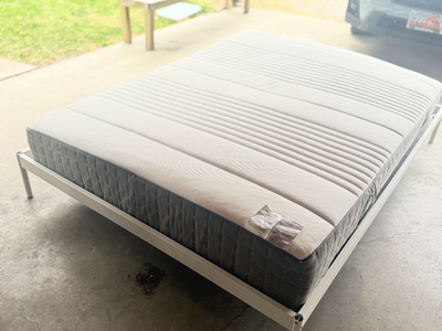 IKEA VEVELSTAD Bed Frame + HAUGSVÄR Mattress (Sold Separately or Together)