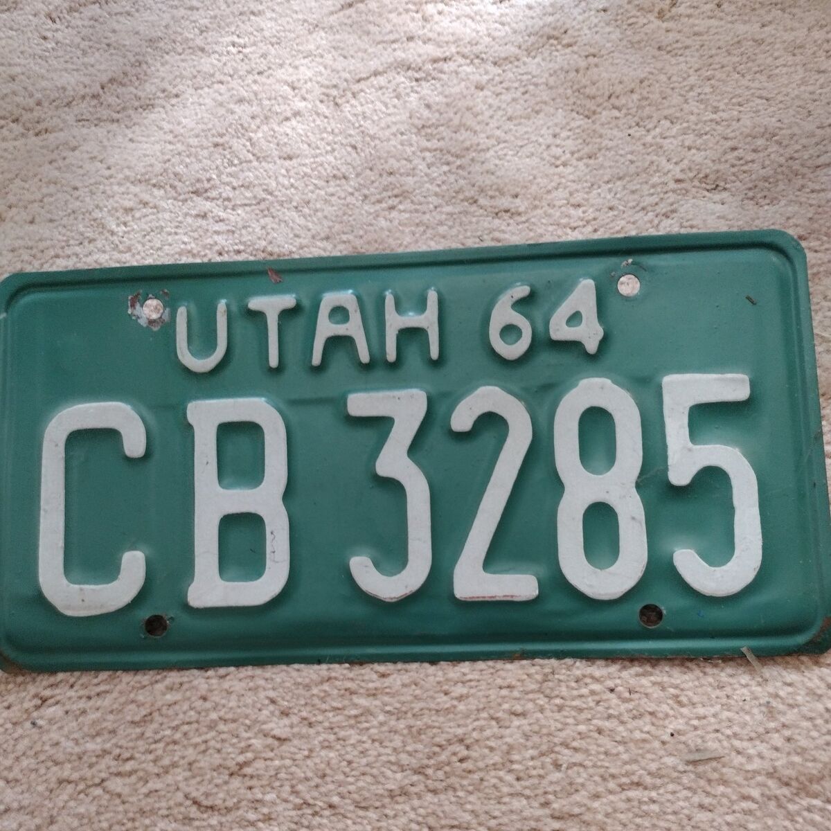 Utah Licence Plate 1964