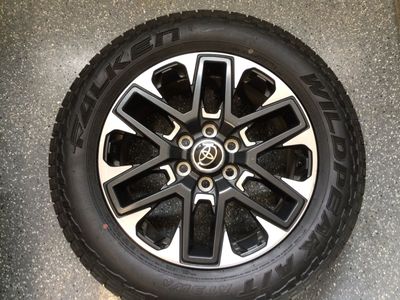 20” Toyota wheels and all terrain tires