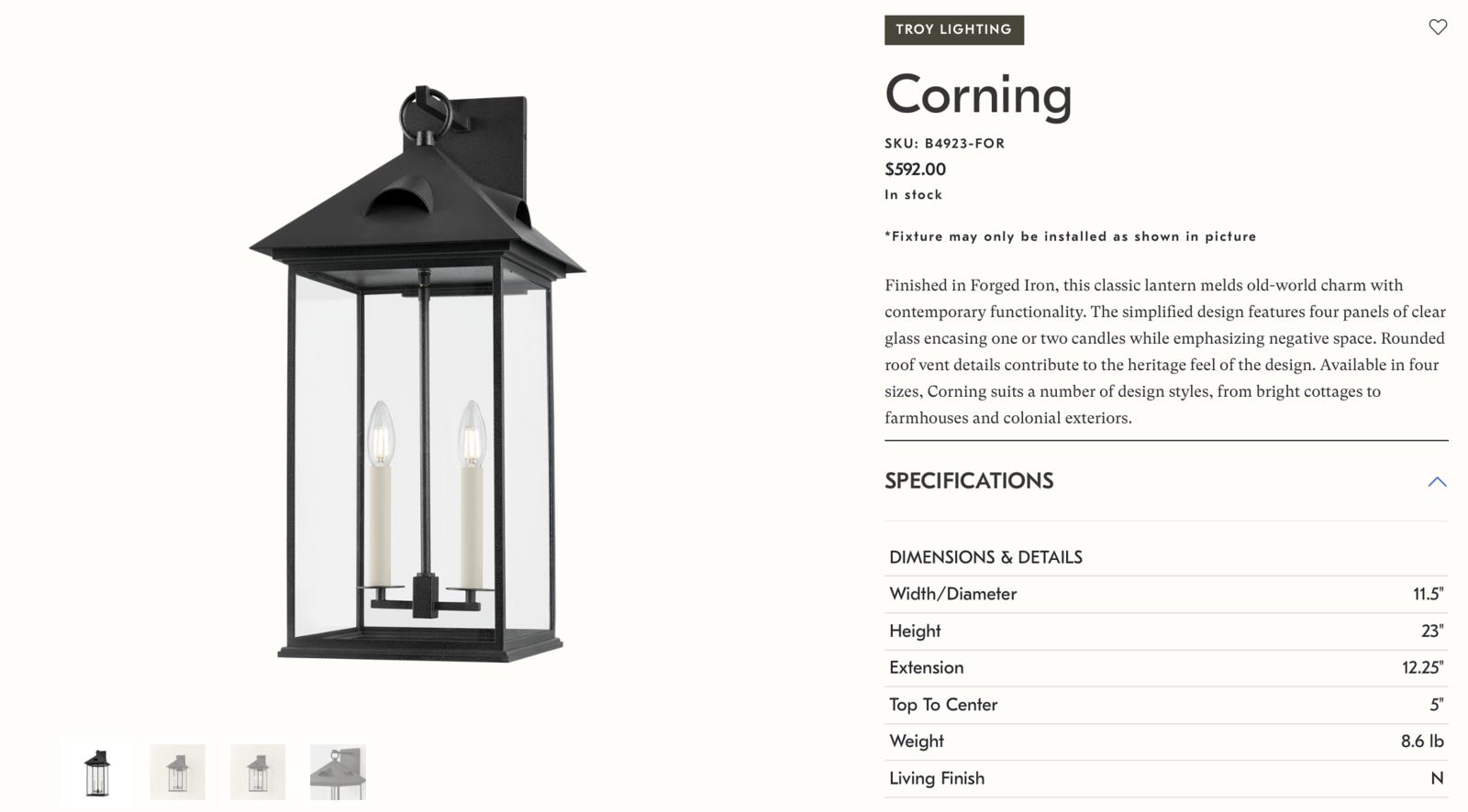 Hudson Valley Lighting - Corning - 23" Outdoor Lights - New - QTY 8