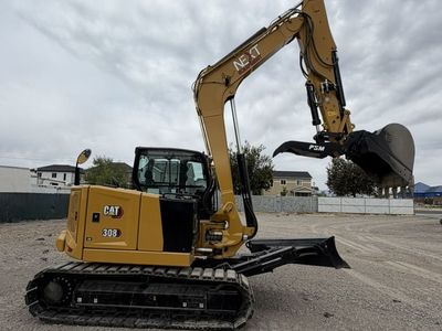 Cat 308, 80 Class Mini Excavator for Rent - Angle Blade and Thumb - New Machine