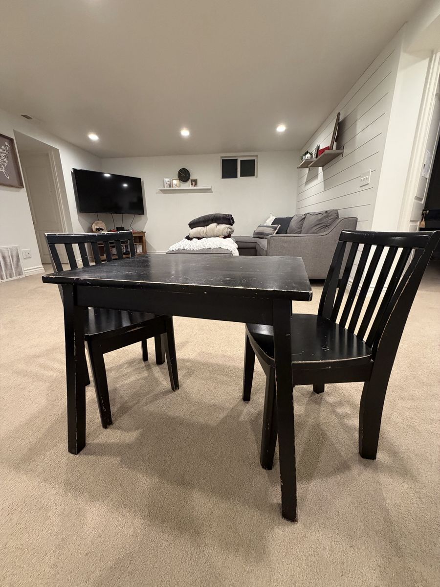 Wooden Kids Table and Chairs