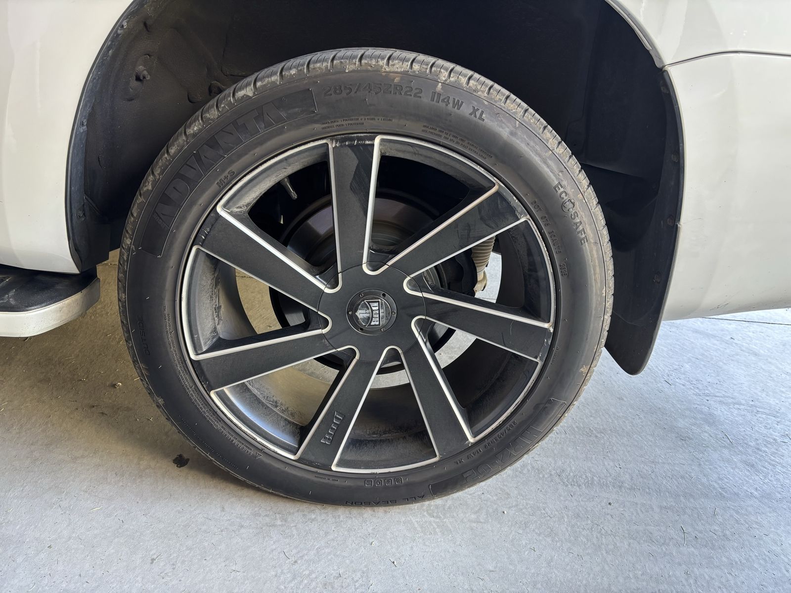 22” DUB wheels with Advanta Tires - Set of 4