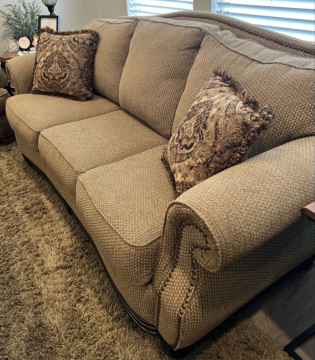 Fabric couch and chair