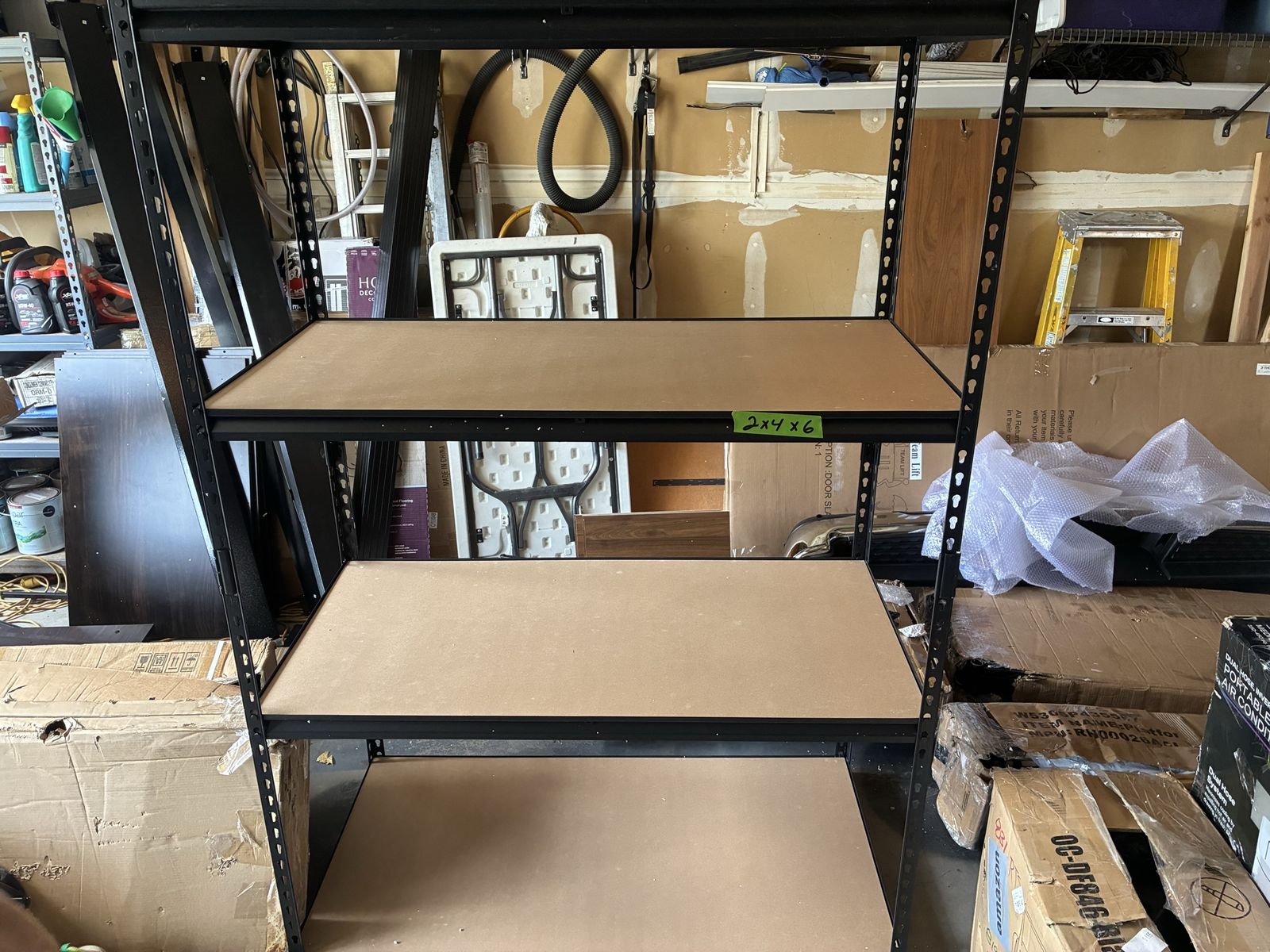 Medium -Duty Metal Storage Shelving Unit with Particle Board Shelves
