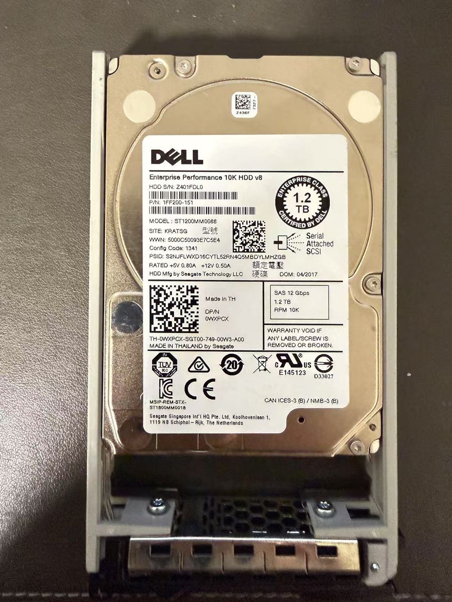 Dell 1.2TB 10K RPM SAS 12Gbps 2.5" HDD Enterprise Performance Hard Drive V8