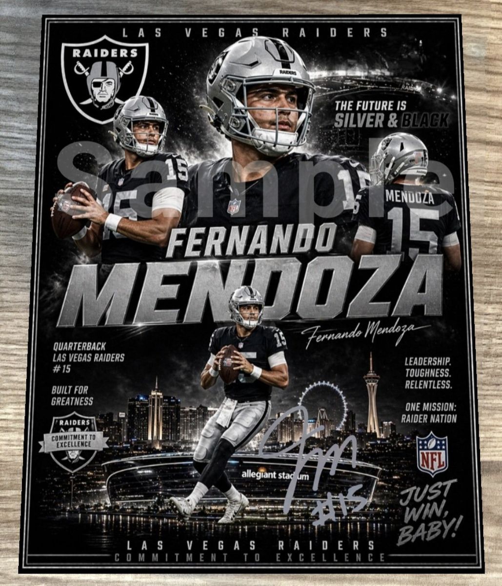 Fernando Mendoza Las Vegas Raiders 8x10 Photo RP