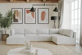 Henredon Murphy Fabric 6-piece Modular Sectional with Ottoman, Cream 1695539 #105275