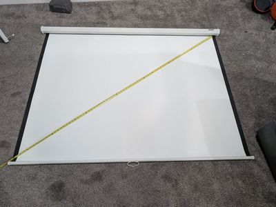 GAIA Projector Screen - Manual Pull-Down, 74" Wide, 84" Diagonal, White Matte, Wall/Ceiling Mountable