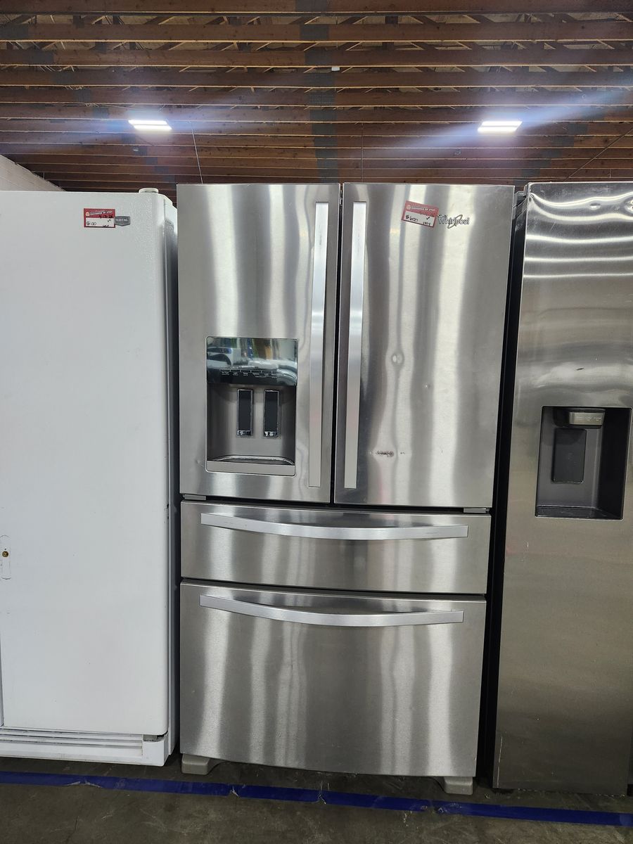 LOW PRICE GUARANTEED! WHIRLPOOL STAINLESS STEEL FRENCHDOOR FRIDGE
