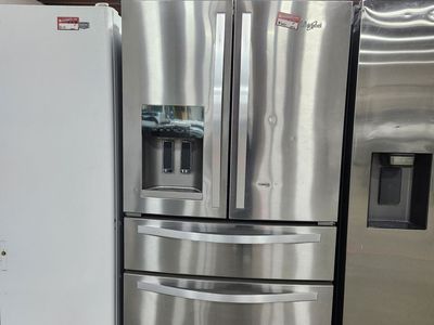 LOW PRICE GUARANTEED! WHIRLPOOL STAINLESS STEEL FRENCHDOOR FRIDGE