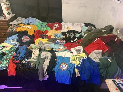 Large Lot of Boy's Clothing: Adidas, Disney, Marvel, Nike, UA - Sizes 6-8