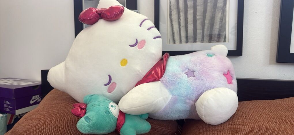 Adorable 18 Sleeping Hello Kitty Plush Christmas