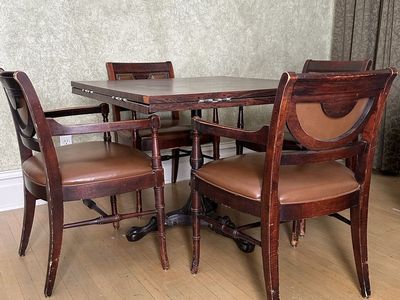 Vintage Drop Leaf Dining Table Set