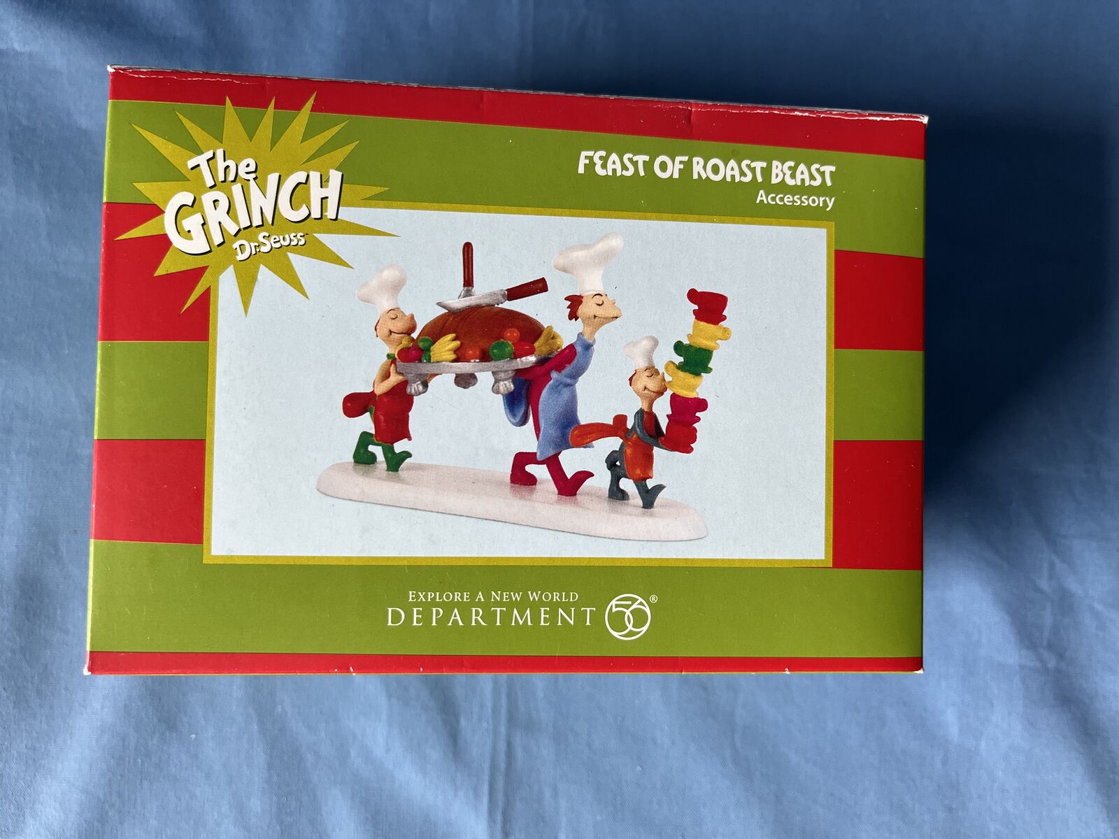Dept. 56 Dr. Suess The Grinch Village - Feast of Roast Beast- VERY RARE SEALED, Retired