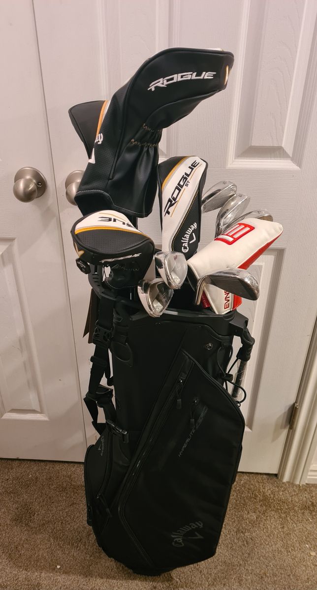 Callaway Rogue ST Max full golf club set RH Reg. Flex Irons, driver, Hybrids, putter