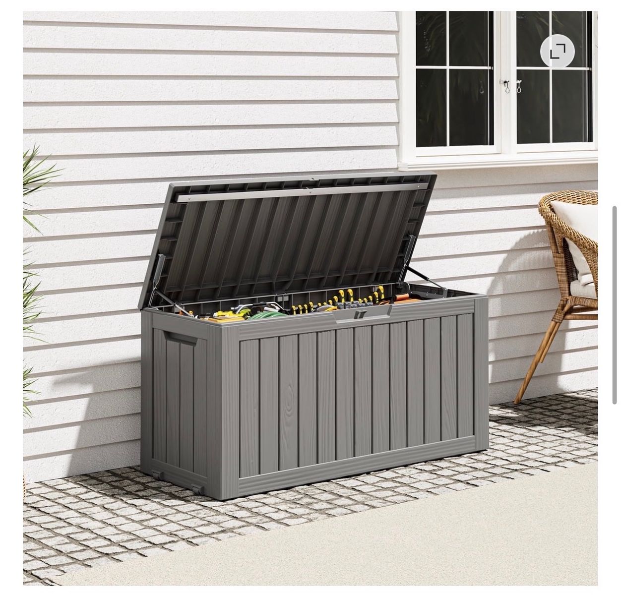 Brand new Outdoor Storage Deck Box Resin Waterproof UV Protected 120 Gallon Patio Garden Storage Bin