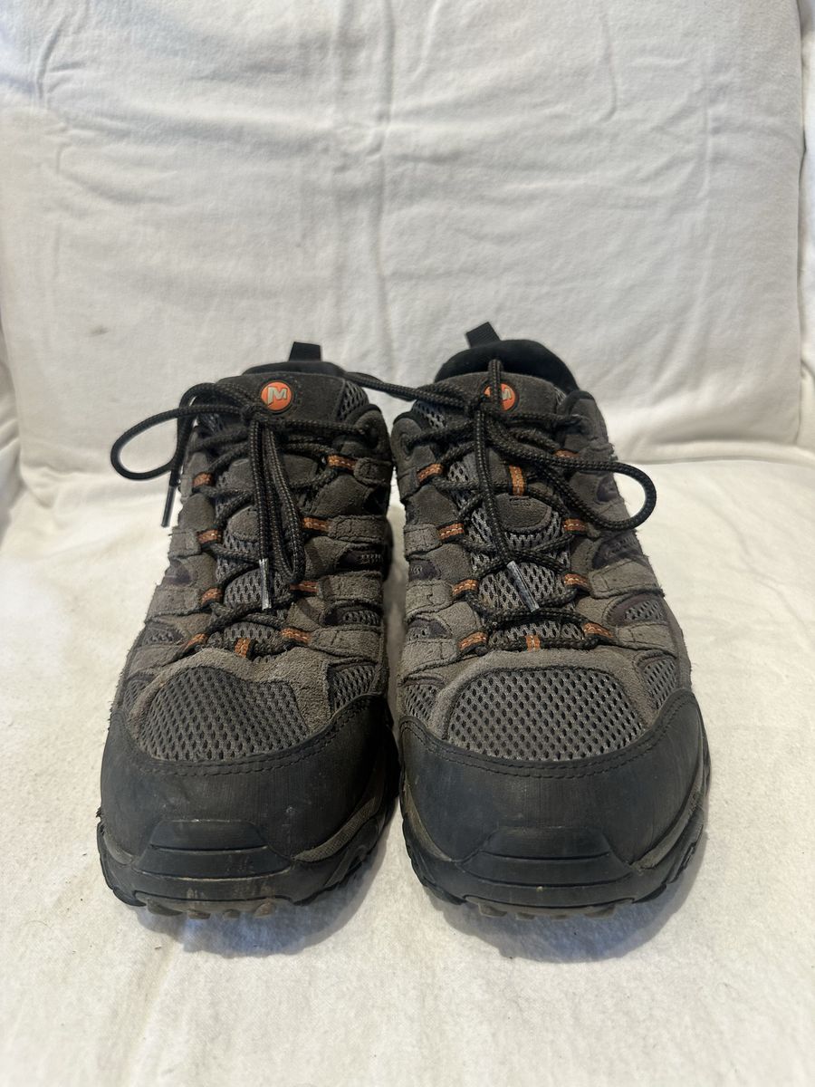 Merrell men’s size 11.5 gray mesh/leather WP beluga, hiking shoes