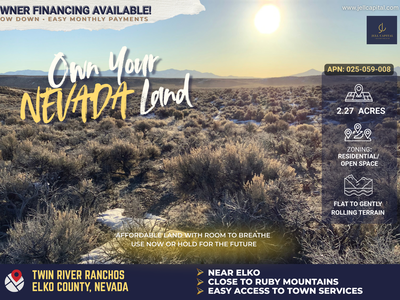 2.27 Acres Near Elko NV – Easy Access Rural Land