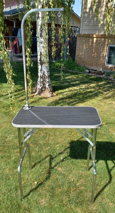 General Cage Portable Pet Grooming Table with Arm - Foldable & Lightweight