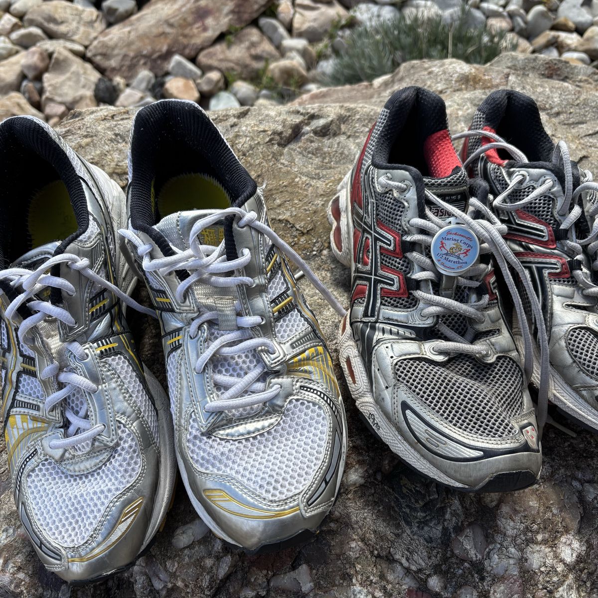 2 pair ASICS Mens 11.5 No Insoles