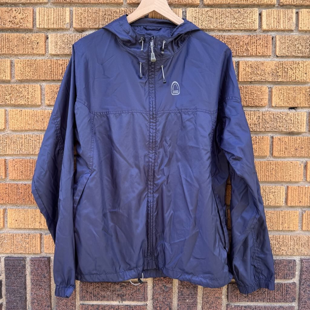 Sierra Designs Windbreaker - Mens L - Zip-up - Hooded - Packable Lightweight