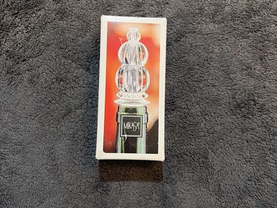 Mikasa Crystal Wine Bottle Stopper - New in Box - Elegant Barware