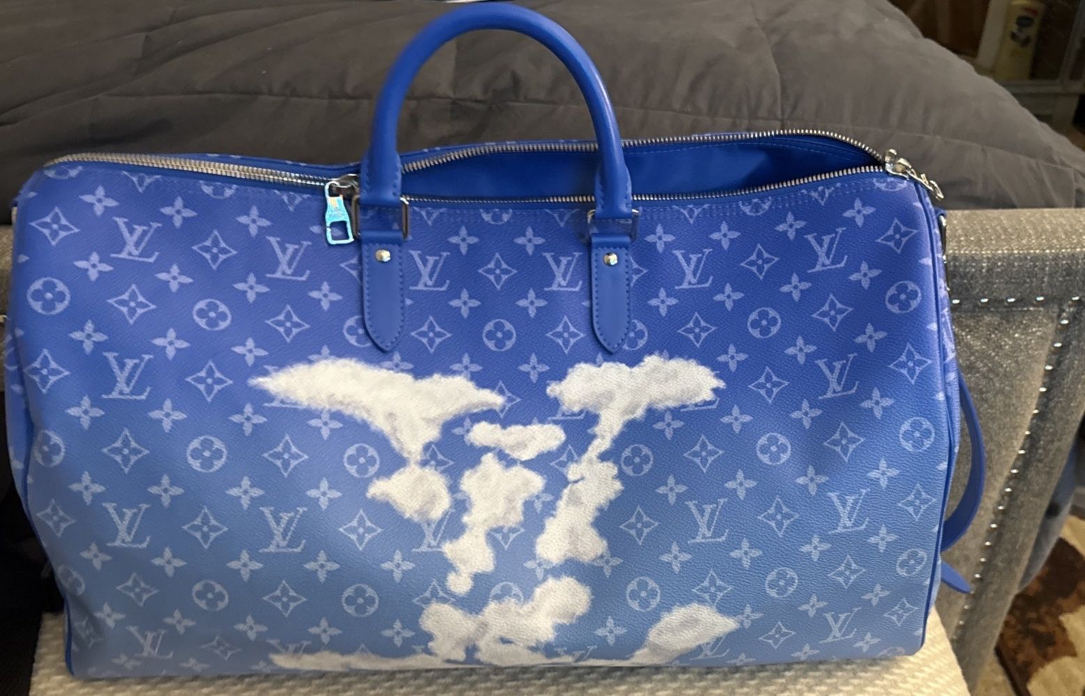 Louis Vuitton Keepall Bandoulière 50 Monogram Clouds designed by Virgil Abloh