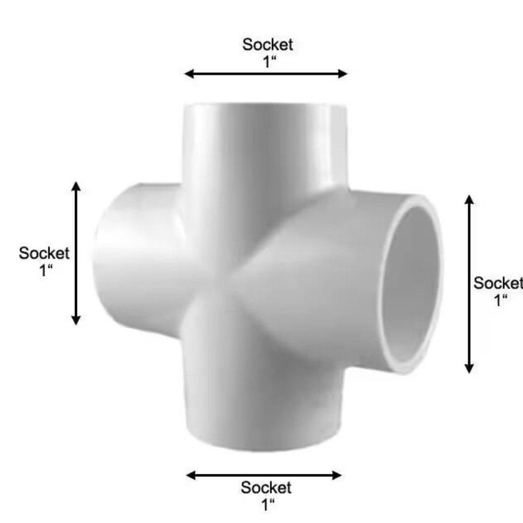 1 inch PVC 4 WAY schedule 40