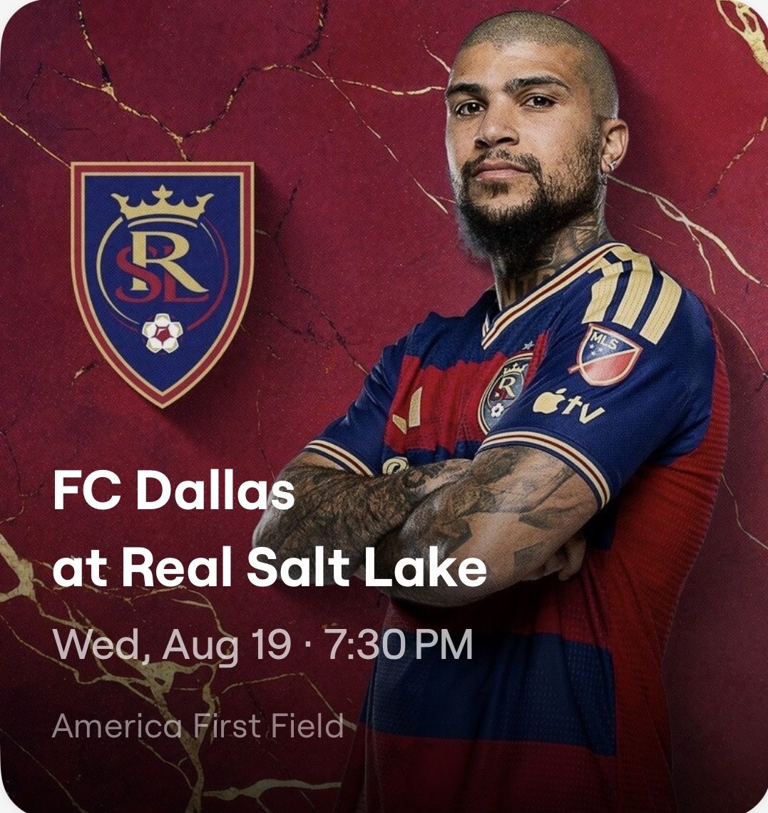 FC Dallas at Real Salt Lake Tickets TONIGHT!!